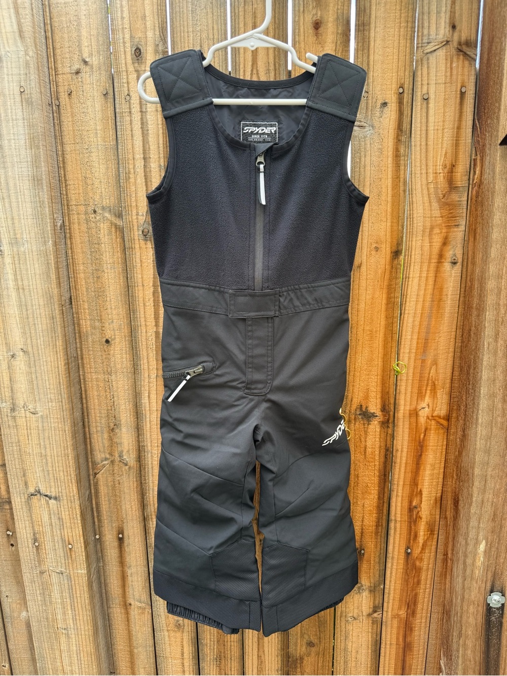 Spyder Toddler Black Insulated One-Piece Bib Ski/Snowpants